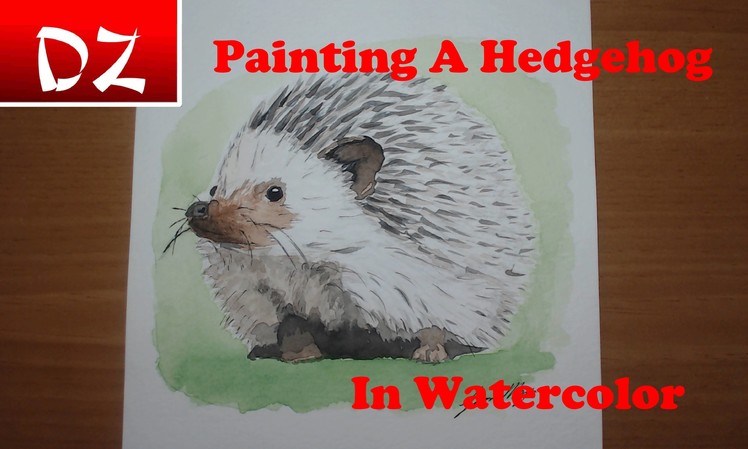 How To Paint a Hedgehog in watercolor