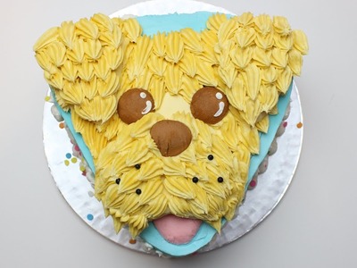 How to to make a dog cake - Buttercream Cockerpoo Cake - Easy Scruffy Dog cake