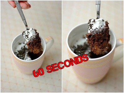 No Bake Eggless Chocolate Mug Cake. How to make Mug Cake in 1 minute. Simple Easy Dessert Recipes