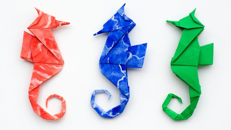 Origami Seahorse Instructions. How to make an Origami Seahorse