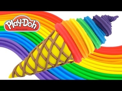 Play-Doh How to Make a Waffle Cone with Rainbow Ice Cream * Creative Fun for Kids RainbowLearning