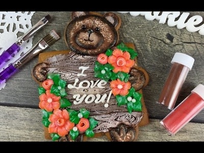 TEDDY BEAR COOKIE DECORATION by TALECOOKIES