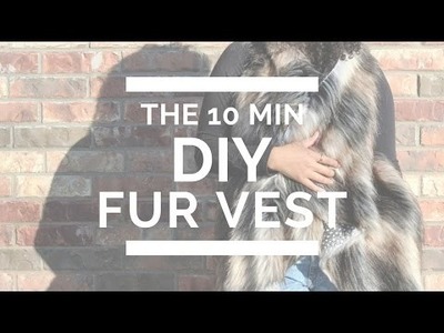 10 Min DIY [No Sew] Fur Vest