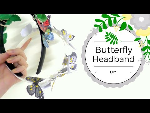 DIY Boho Butterfly Headband. Wedding Headpiece.Easy and Cheap. by Fluffy Hedgehog