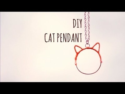 DIY cat pendant. DIY wire jewelry