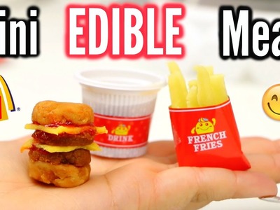 DIY Edible Mini Cheeseburger Meal! Popin Cookin! Taste test!
