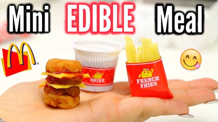DIY Edible Mini Cheeseburger Meal! Popin Cookin! Taste test!