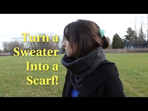 DIY: How to Make a Scarf from a Sweater | With No-Sew Option!
