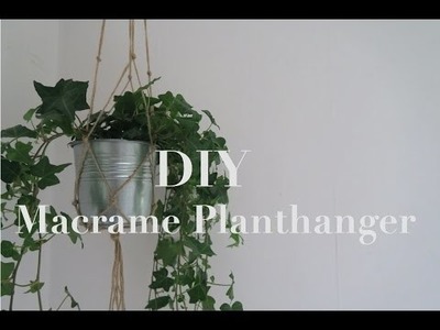 DIY macrame plant hanger.