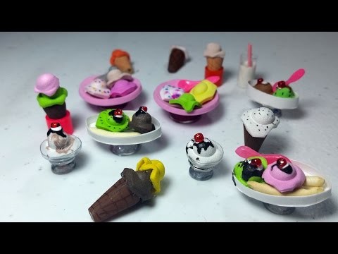 DIY Miniature Ice Cream - Cones, Sundaes, & Banana Splits