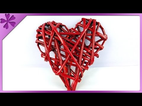 DIY Paper wicker heart (ENG Subtitles) - Speed up #182