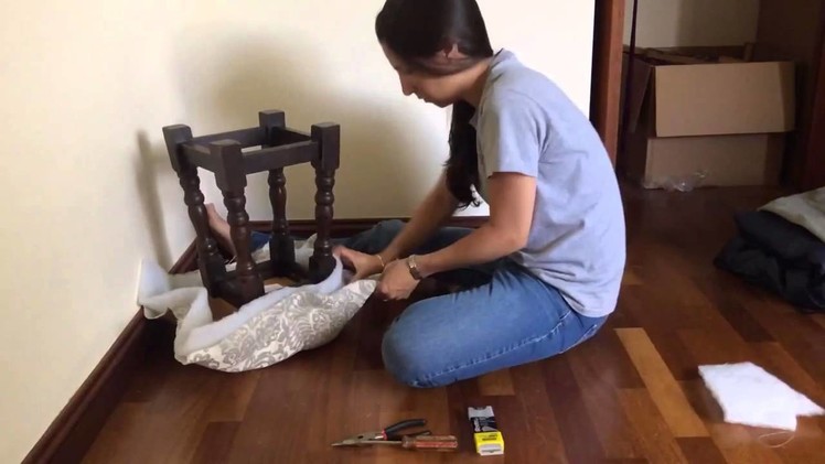 DIY Reupholstering A Stool