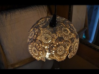 DIY Vintage Inspired Doily Hanging Lamp