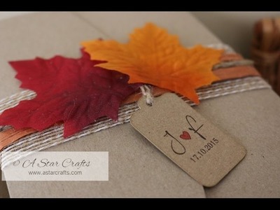 Handmade Autumn.Fall Themed Wedding Invitation