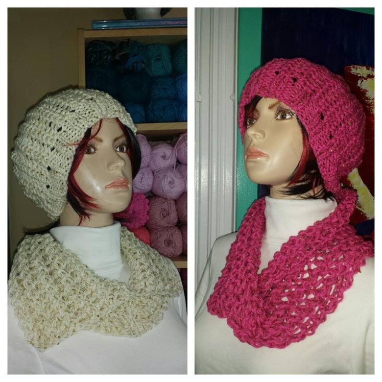 How to knit a scarf For the set with the hat