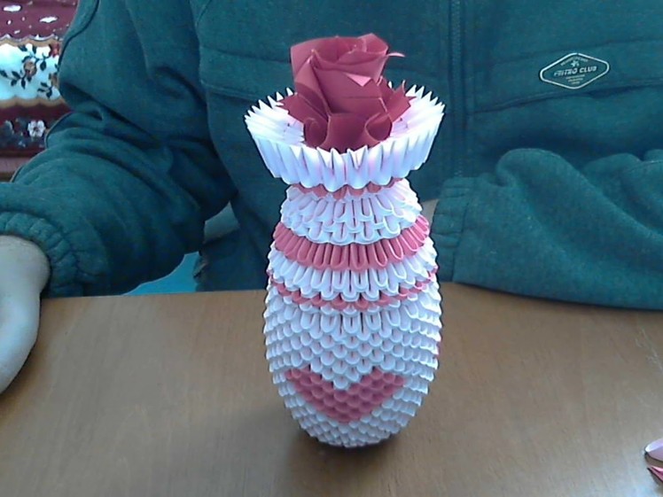 How to make 3d origami Vase (model 3)