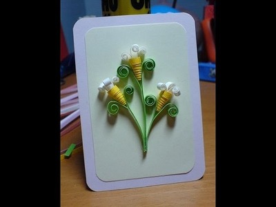 How to Make a Simple Quilling Birthday Card - DIY - Tutorial .