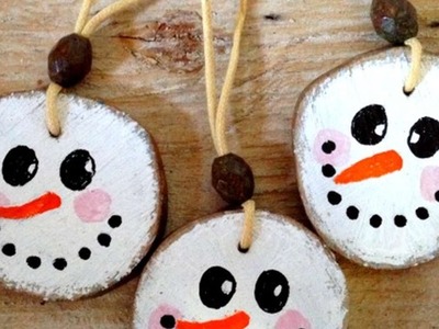 How To Make Cute Wooden Snowman Xmas Ornaments - DIY Home Tutorial - Guidecentral