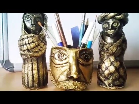HOW TO MAKE PAPER MACHE CLAY SHOW PIECES DIY IDEAS