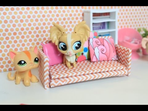 LPS DIY couch | How to make a doll couch
