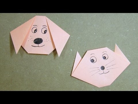 Origami Cat. Dog Tutorial