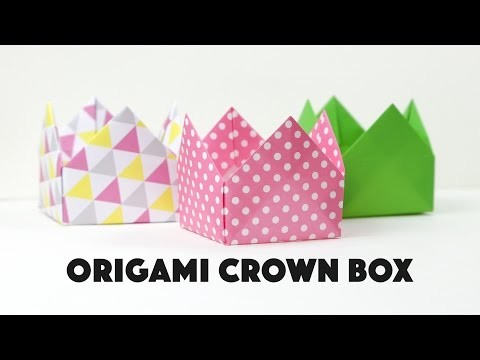Origami Crown Box Instructions - DIY