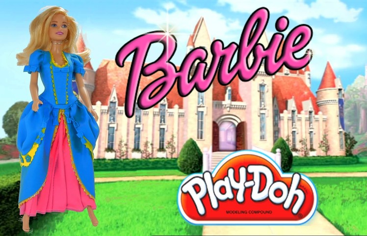 Play Doh craft. Barbie Princess inspired costume dress. HD