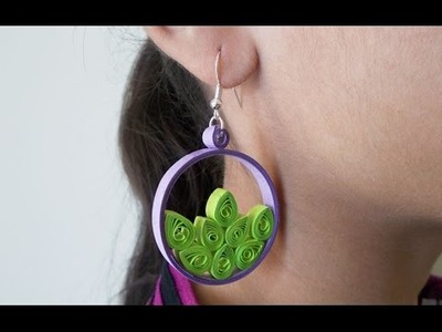 Quilled Earrings : Beautiful Paper Earrings with No Expense! | DIY Handmade Paper Jewelry