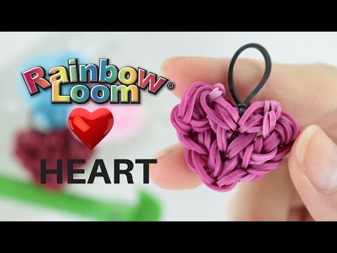 Rifatto CUORE CON ELASTICI DIY rainbow loom heart tutorial bands bandz gommini