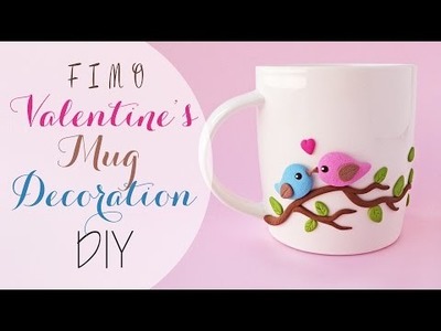 Tuto: S. valentino tazza decorata in fimo - DIY valentine's fimo decorated mug