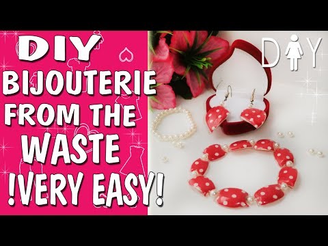 Bracelet DIY tutorial | How to make a jewelry from plastic bottle