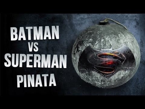 DIY Batman Vs Superman Papier Mache Pinata