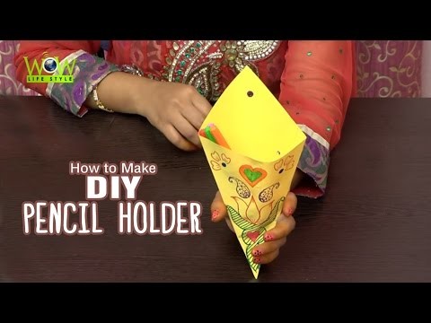 DIY Crafts: Multi Purpose Pencil Holder With Paper | Easy Scrapbook Ideas for Kids