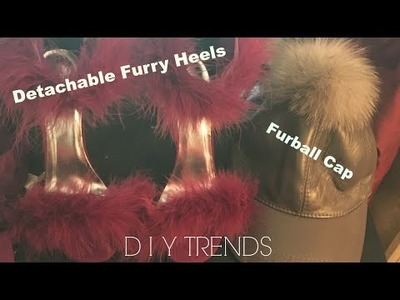 DIY Detachable Furry Heels and Furball Hat
