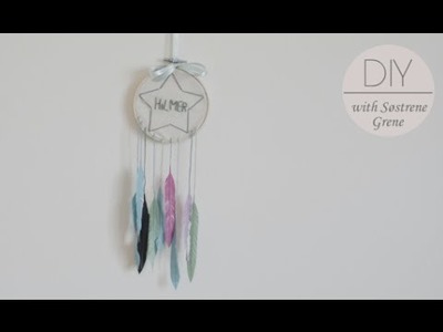 DIY: Dreamcatcher from embroidery frame by Søstrene Grene