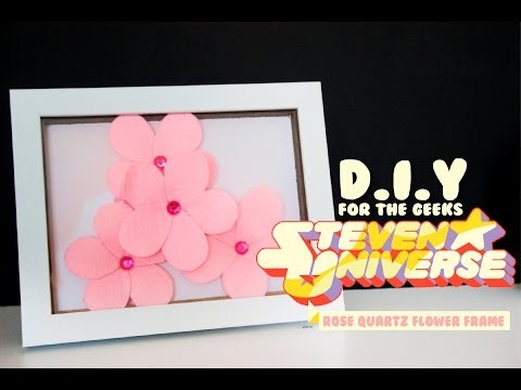 DIY: Easy Felt Rose Quartz Flower Frame (Steven Universe)