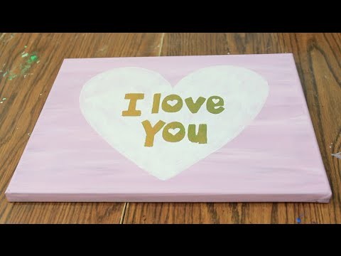DIY | Easy Valentines Day Canvas Art