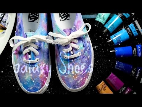 DIY: Galaxy Vans! Using Acrylic Watercolor!