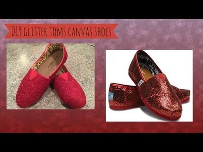 DIY Glitter Toms Canvas Shoes