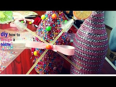 Diy how to decorate a champagne bottle for valentine.birthday gifts idea