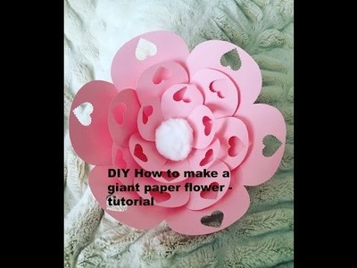DIY how to make giant paper flower paper rose flower - tutorial