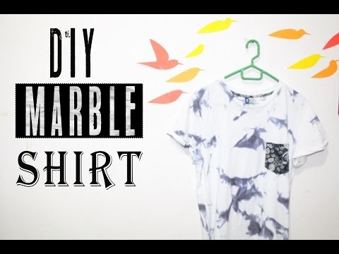 DIY marble shirt with hair dye!!