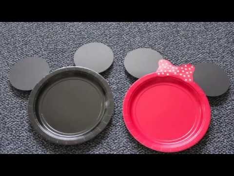 DIY Mickey & Minnie Mouse Plates