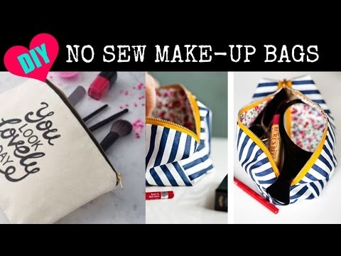 DIY NO SEW Make up Bags