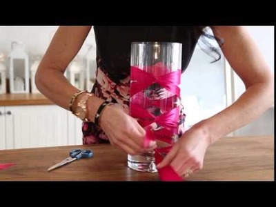 DIY Ribbon Corset Vase