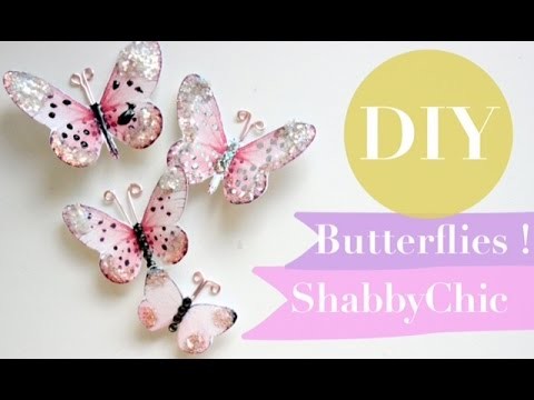 DIY ShabbyChic Butterflies Paper | Tutorial | Super Easy  | How to