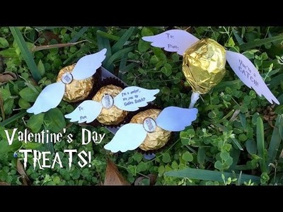 DIY Valentine's Day Harry Potter Golden Snitch treat ideas