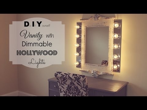 DIY Vanity with Dimmable Hollywood Lights