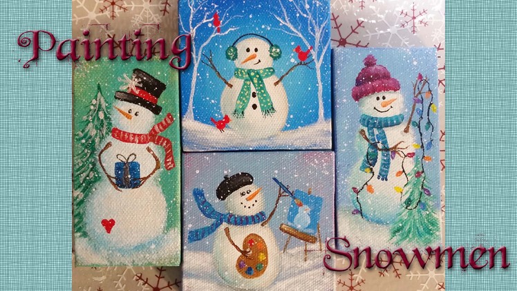 Easy Snowman Ornaments | Acrylic Painting Tutorial | Free Live Event