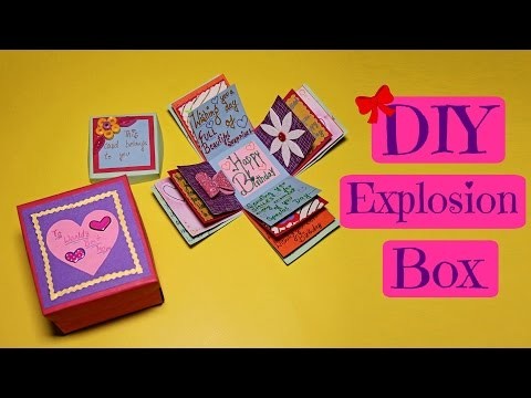Explosion box. Exploding box. Birthday box. DIY. Handmade box. Tutorial